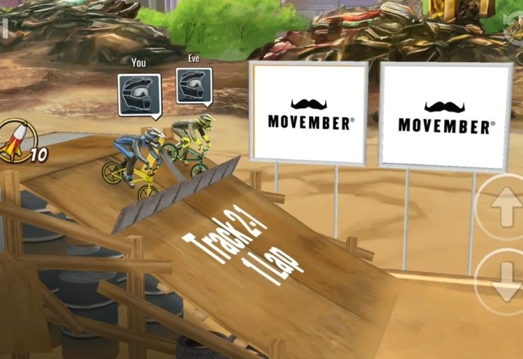 In-game ads for Movember provided by Admix